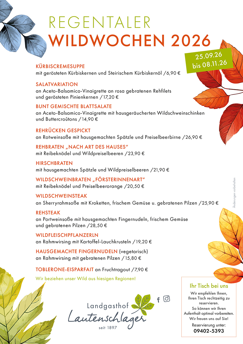 Regentaler Wildwochen 2026