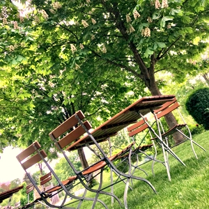 Biergartenwiese Landgasthof Lautenschlager Karlstein.